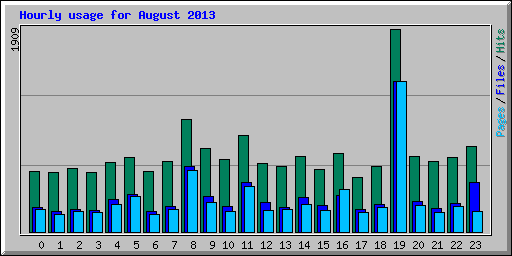 Hourly usage for August 2013