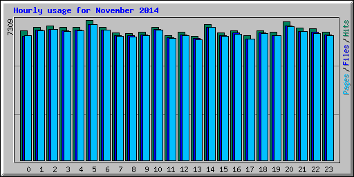 Hourly usage for November 2014