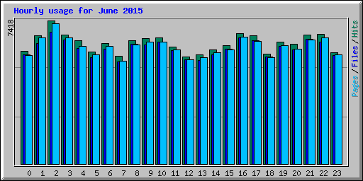 Hourly usage for June 2015