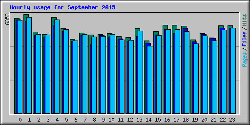 Hourly usage for September 2015