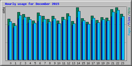 Hourly usage for December 2015